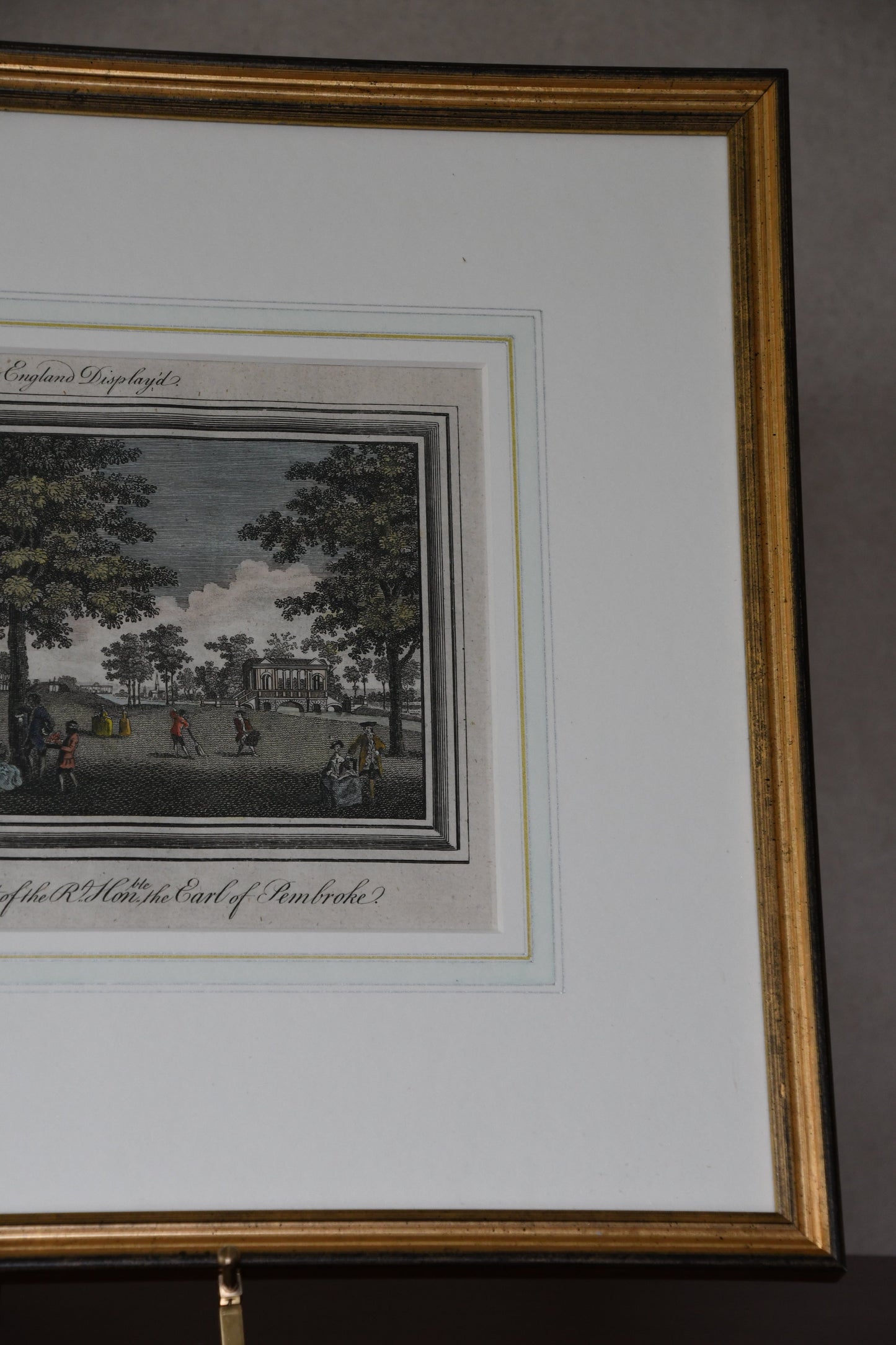 18th Century Hand Colored Print of Wilton House