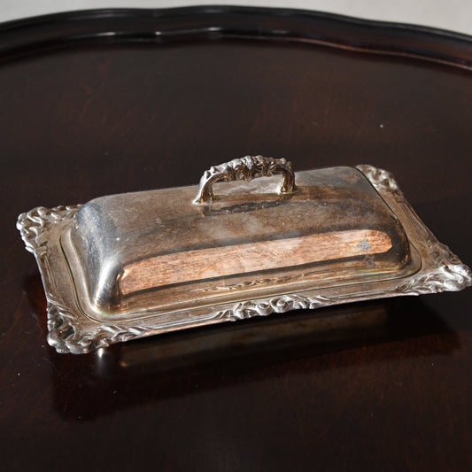 Vintage Silverplate Butter Dish