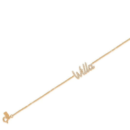 Pavé Script Name/Initial Bracelet