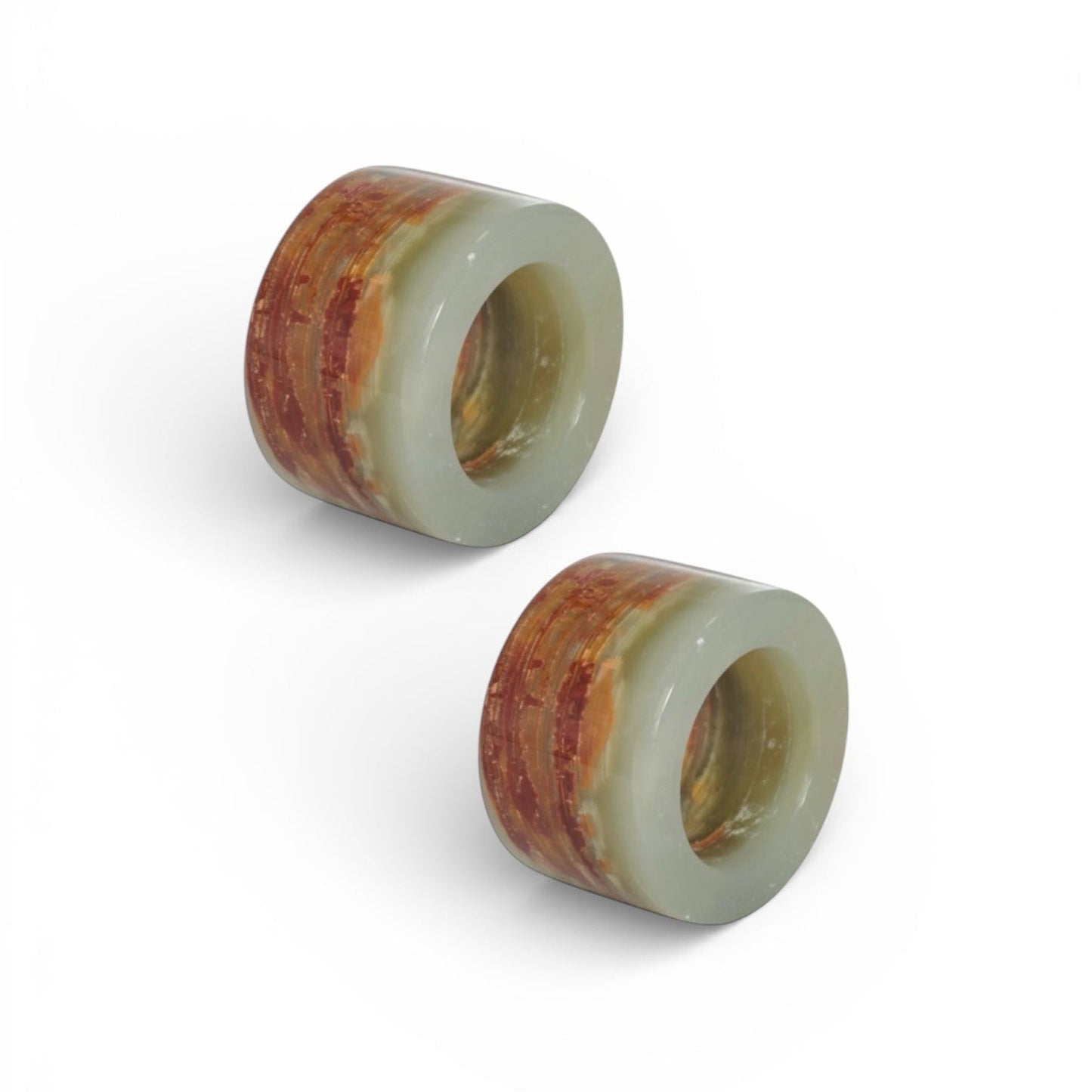 Green Napkin Rings  (Set of 2)