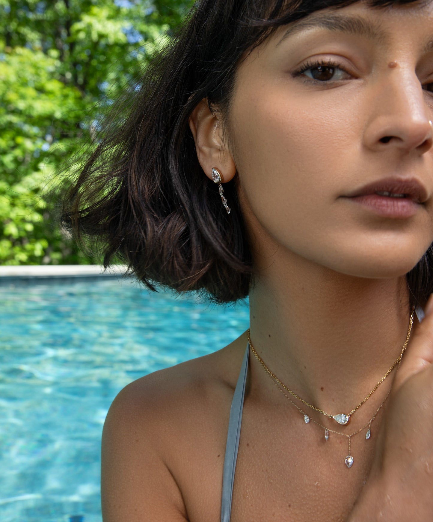 East West Droplet Necklace