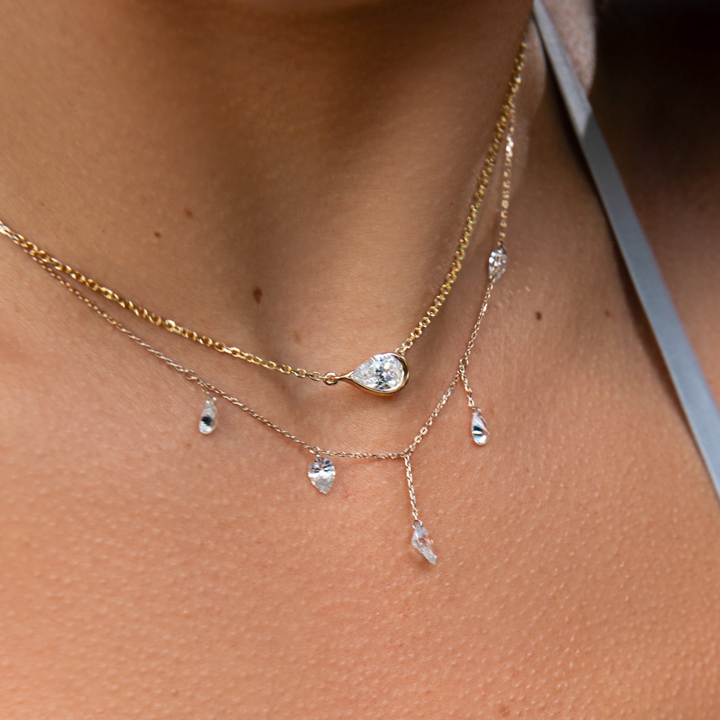 East West Droplet Necklace