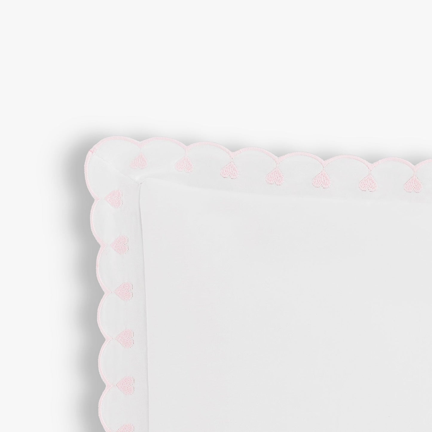 Embroidered Hearts Toddler Pillow - Pink