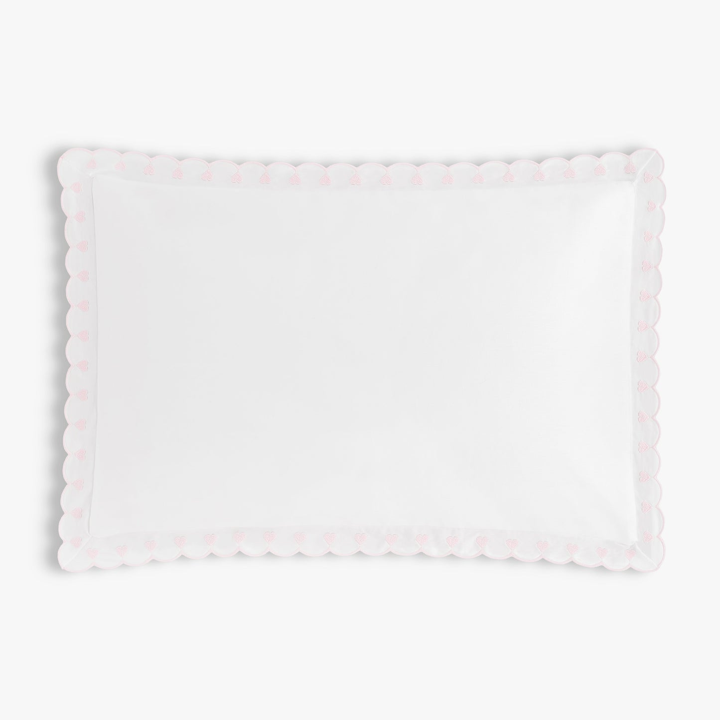 Embroidered Hearts Toddler Pillow - Pink