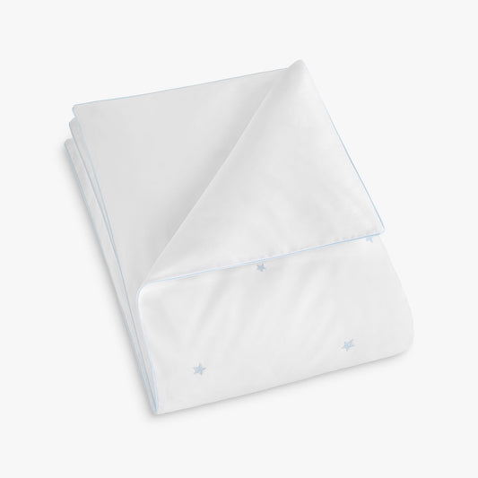 Embroidered Stars Baby Duvet - Blue