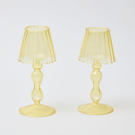 Pale Yellow Tea Light Lamp (Set of 2)