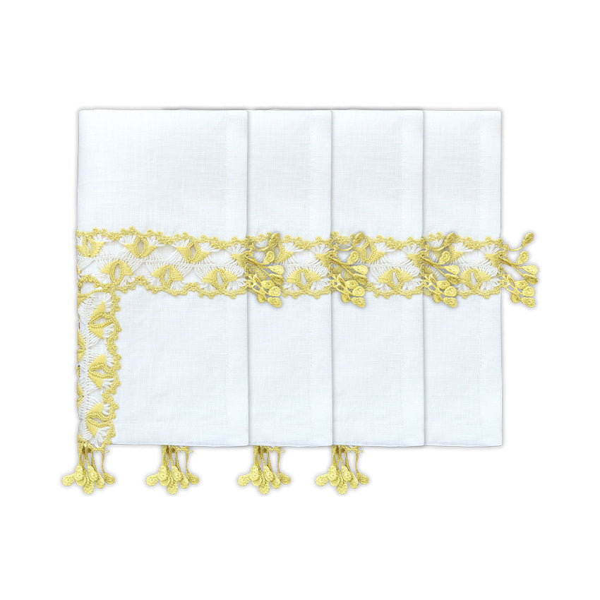 Hand Crochet Napkins 18" x 18" (Set of 4)