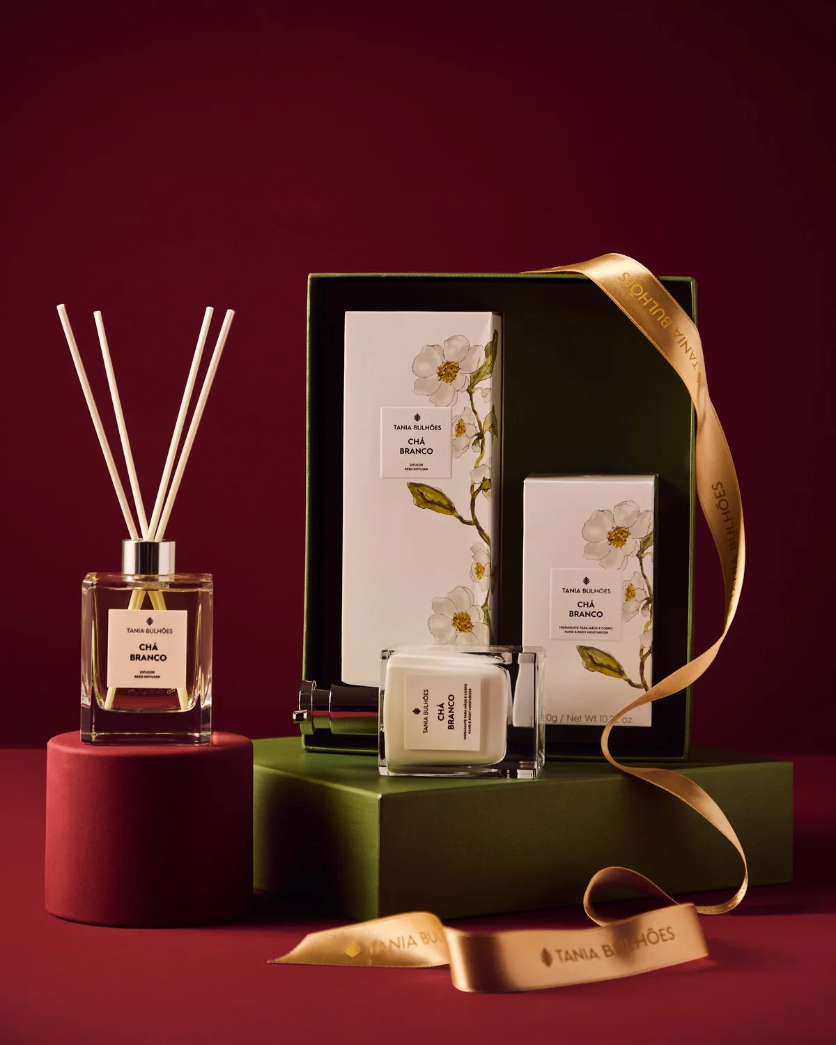 Kit Cha Branco Reed Diffuser & Lotion (set of 2)