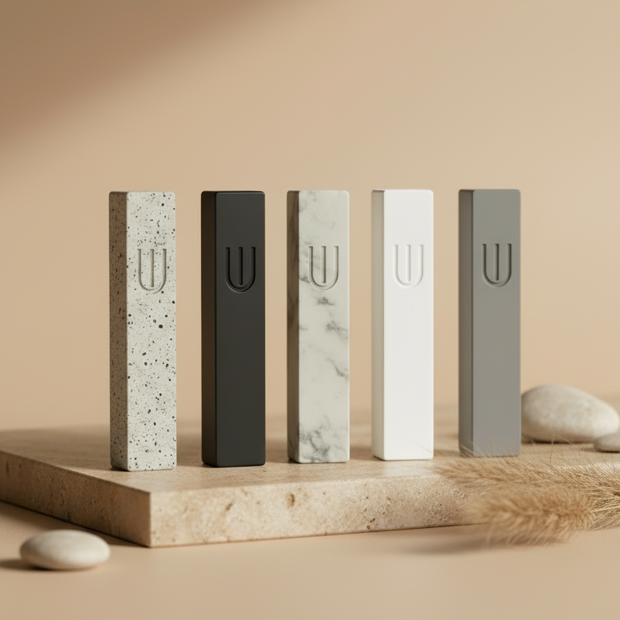 Contemporary Concrete Mezuzah for Modern Entryways – Timeless Collection