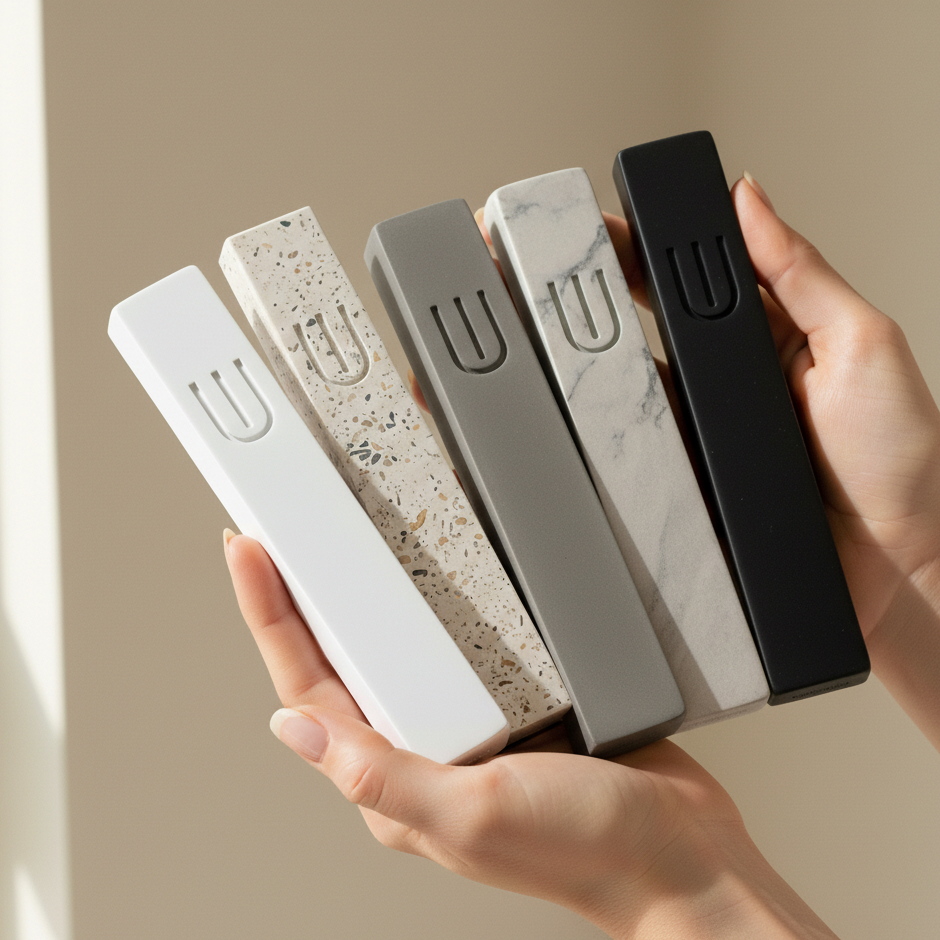 Contemporary Concrete Mezuzah for Modern Entryways – Timeless Collection
