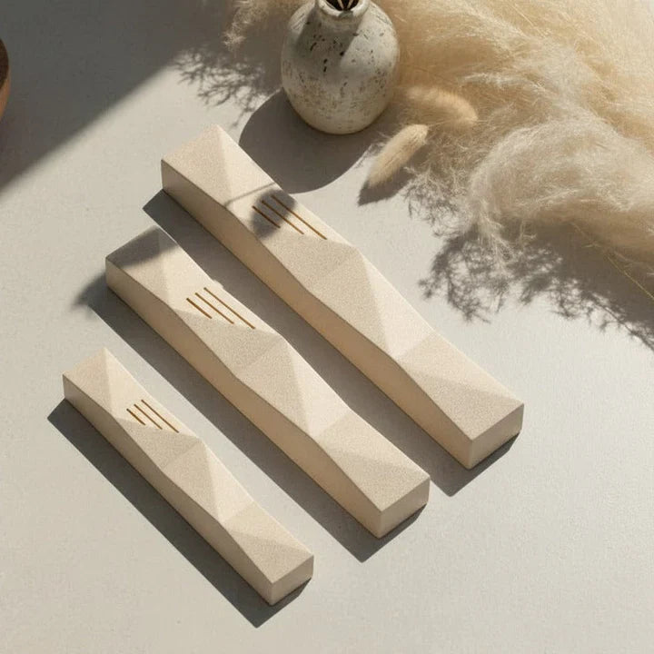 Terrazzo Mezuzah with Gold Engraving in Earthy Natural Tones – Wave Series