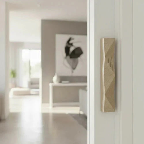 Modern Concrete Mezuzah Judaica for Entryways and Interior Doors – Wave Series