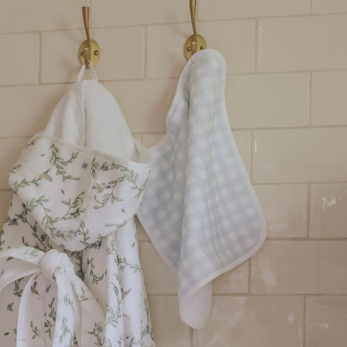 Picnic Gingham Washcloth - Blue