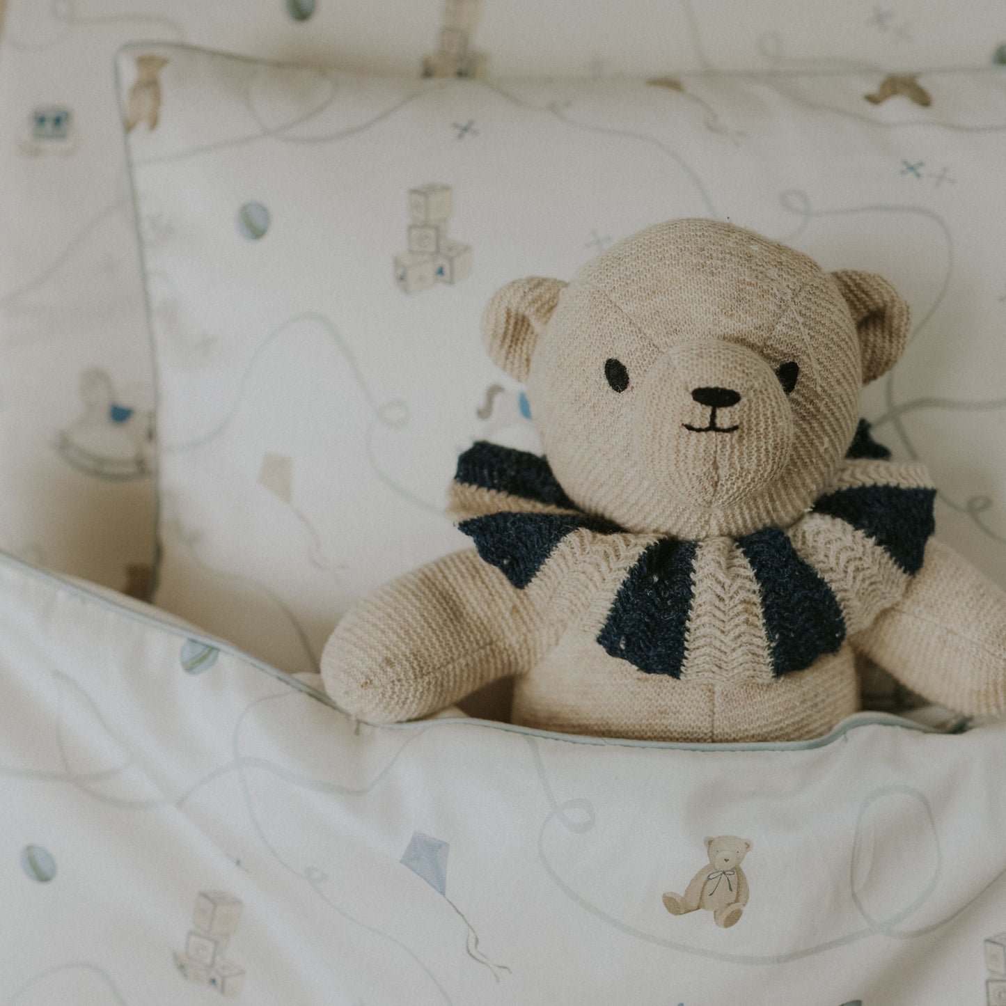 Little Toy Chest Toddler Pillow - Ivory