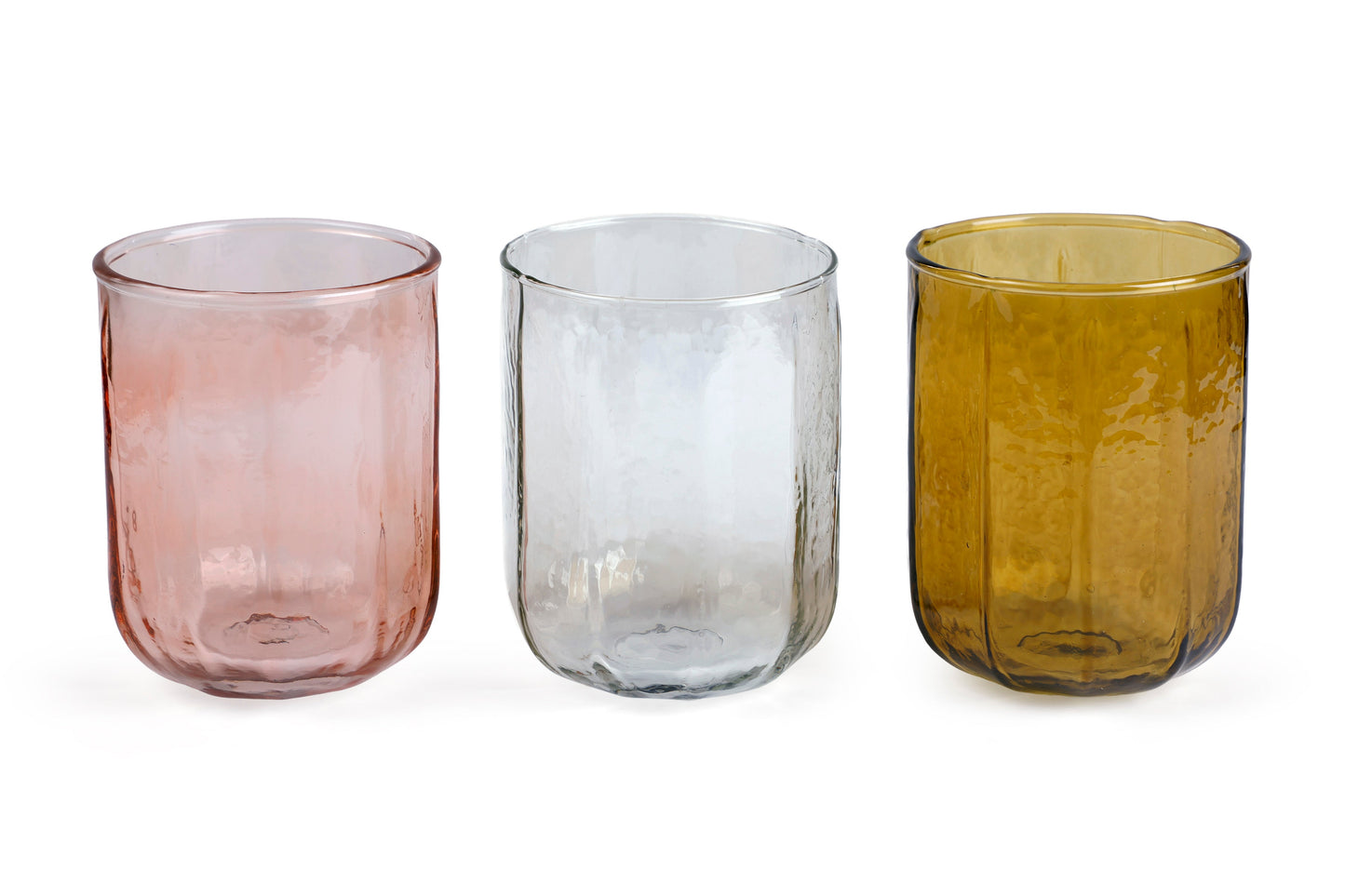 Casa Amarosa Hammered Water Glass- Clear