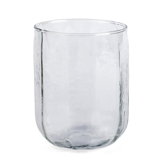 Casa Amarosa Hammered Water Glass- Clear