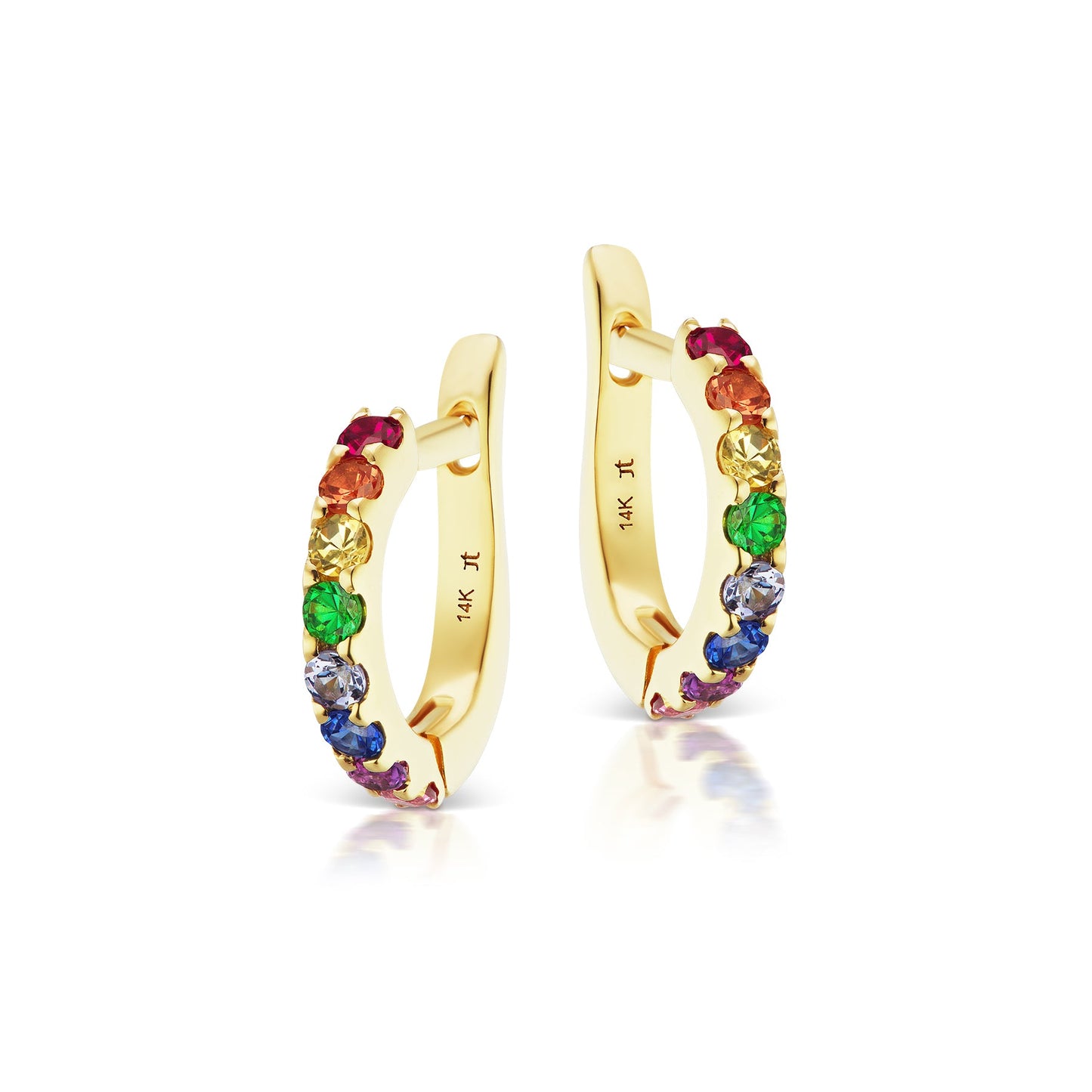 Slim Pavé Rainbow Huggies