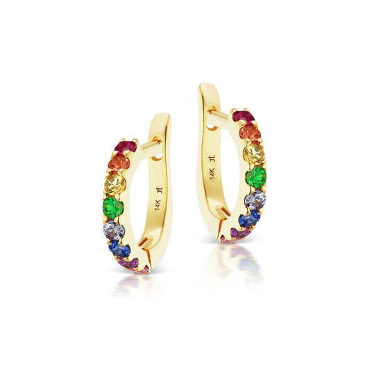 Slim Pavé Rainbow Huggies
