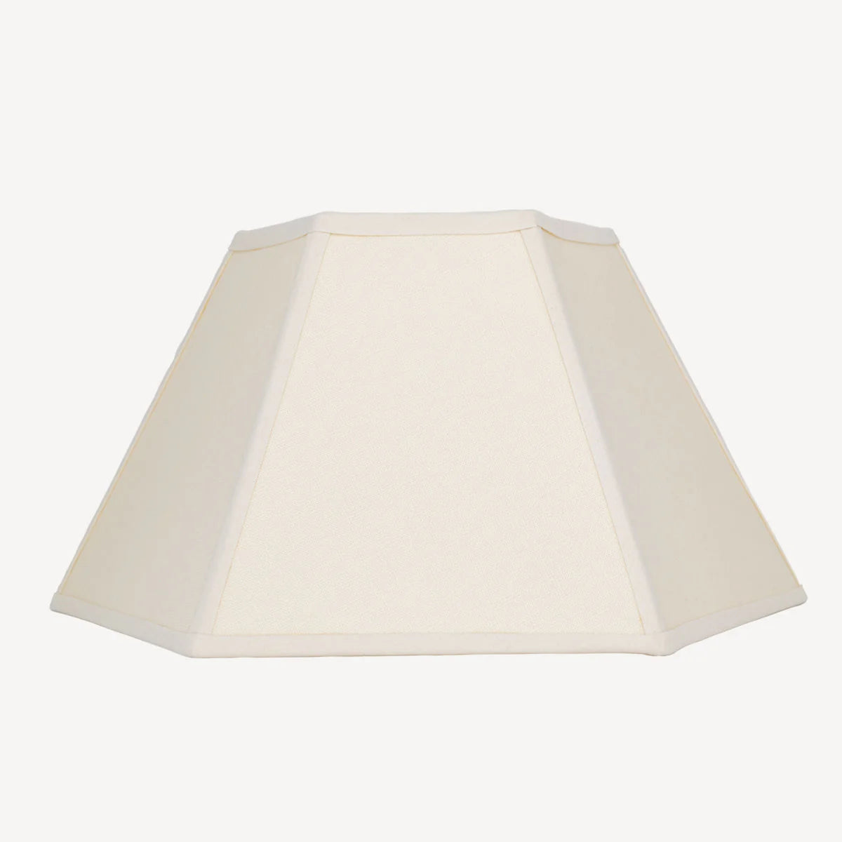 Hexagon Linen Lampshade, Cream Trim - Small