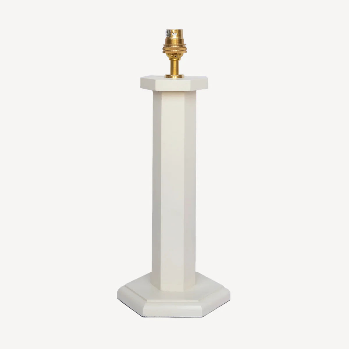 Hexagon Bedside Lamp- Cream