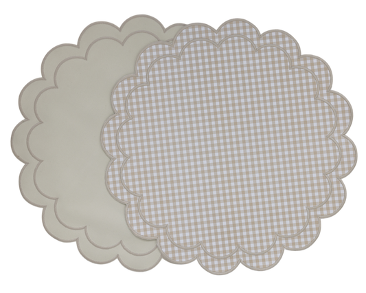 Provence Beige Placemats (Set of 2) - Double Face