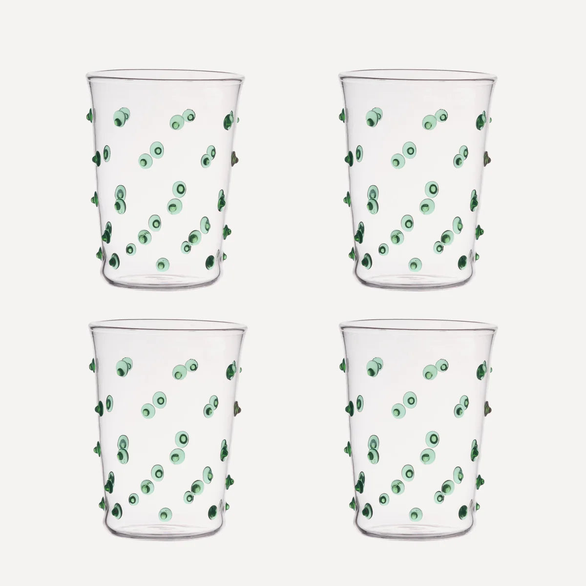 Green Pom Tumbler - Set of Four