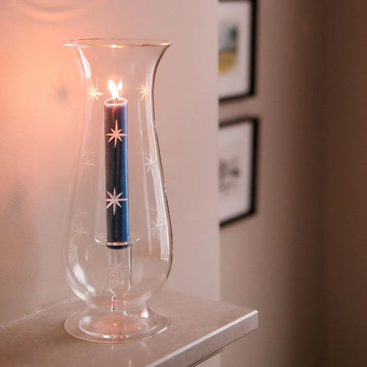 Celestial Glass Hurricane Lantern