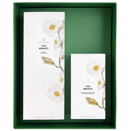 Kit Cha Branco Reed Diffuser & Lotion (set of 2)