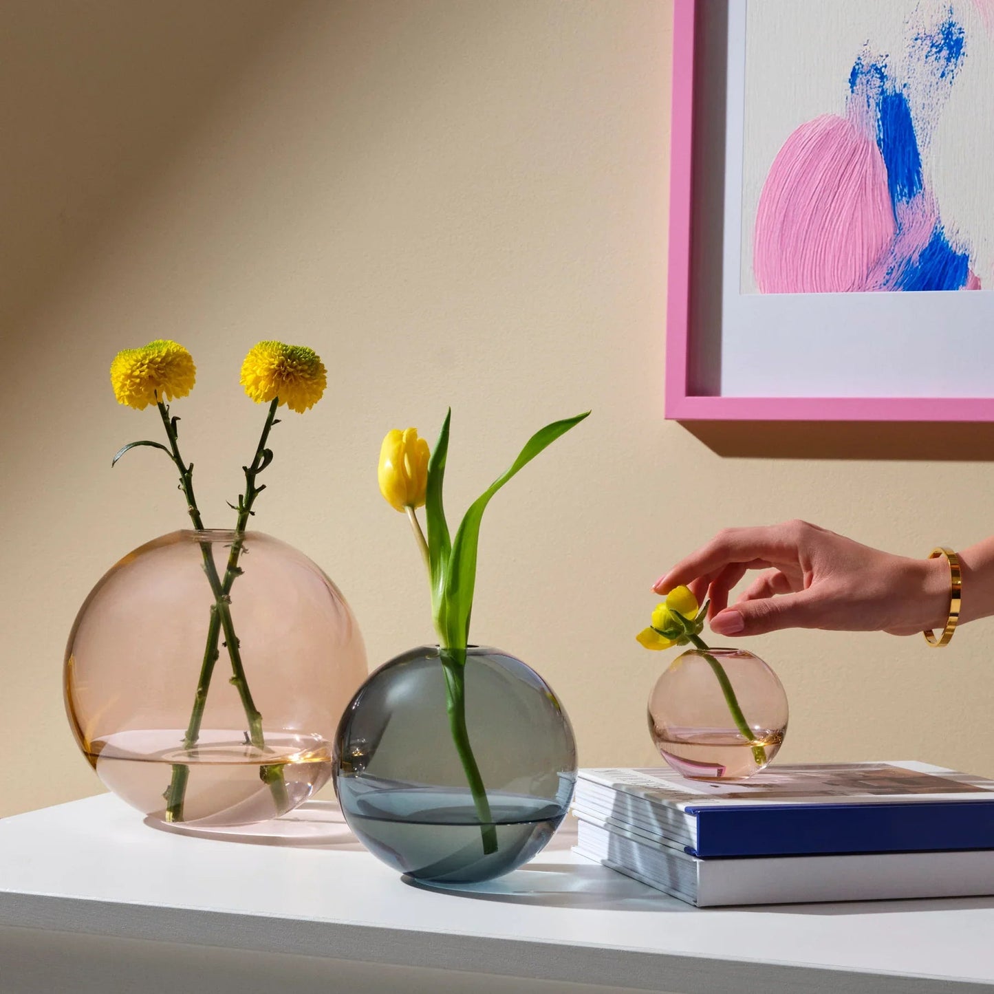 Mars Vase Large Steel Apricot