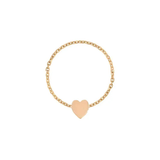 Mini Mini Engraveable Heart Chain Ring