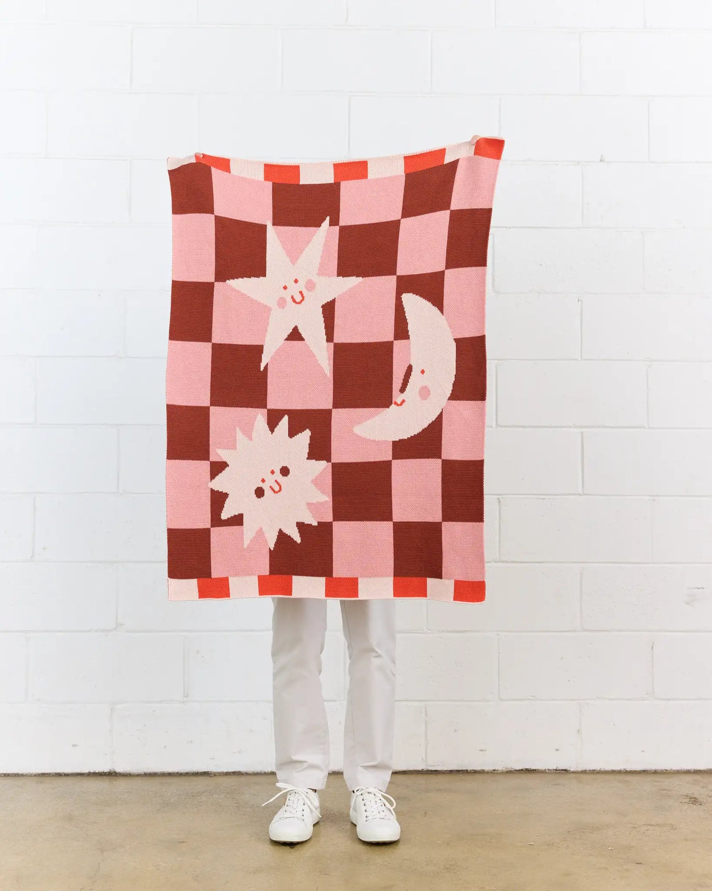 Moon + Stars Knit Mini Blanket