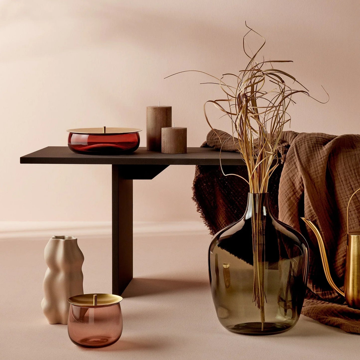 Beret Storage Box Large with Brass Lid