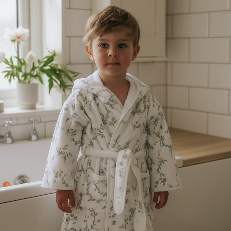 Secret Garden Bathrobe - Ivory