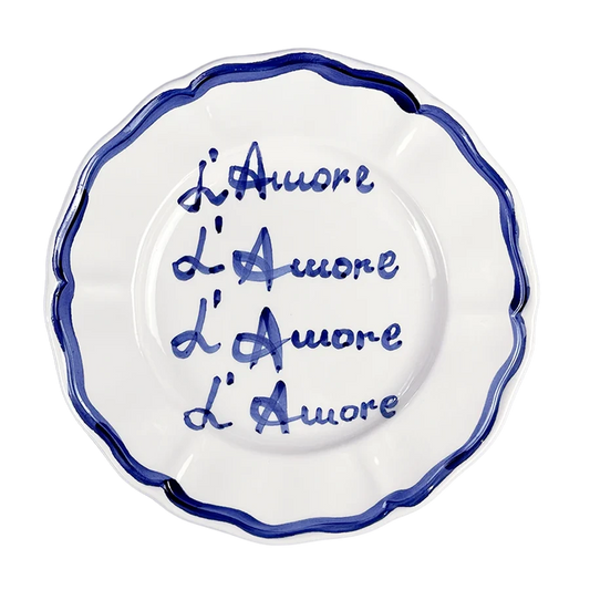 "L'amore" Fil Rouge Plate- 21 cm (Set of 6)