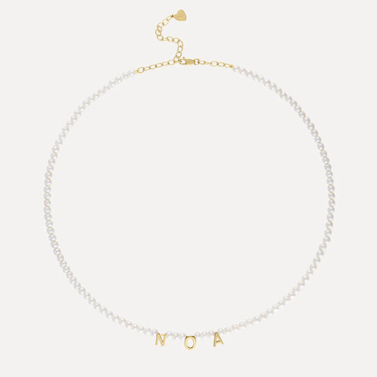 Pearl & Letter Necklace