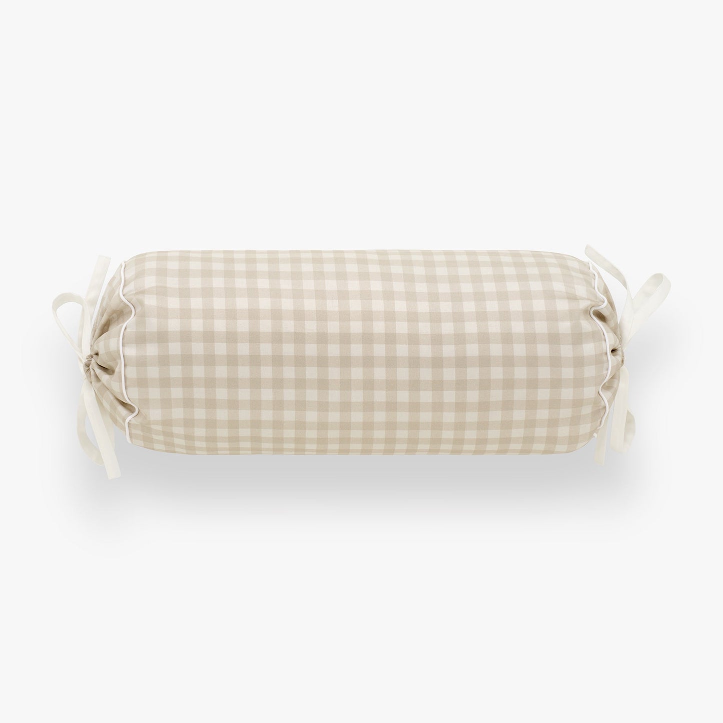 Picnic Gingham Bolster Pillow - Beige
