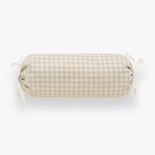 Picnic Gingham Bolster Pillow - Beige