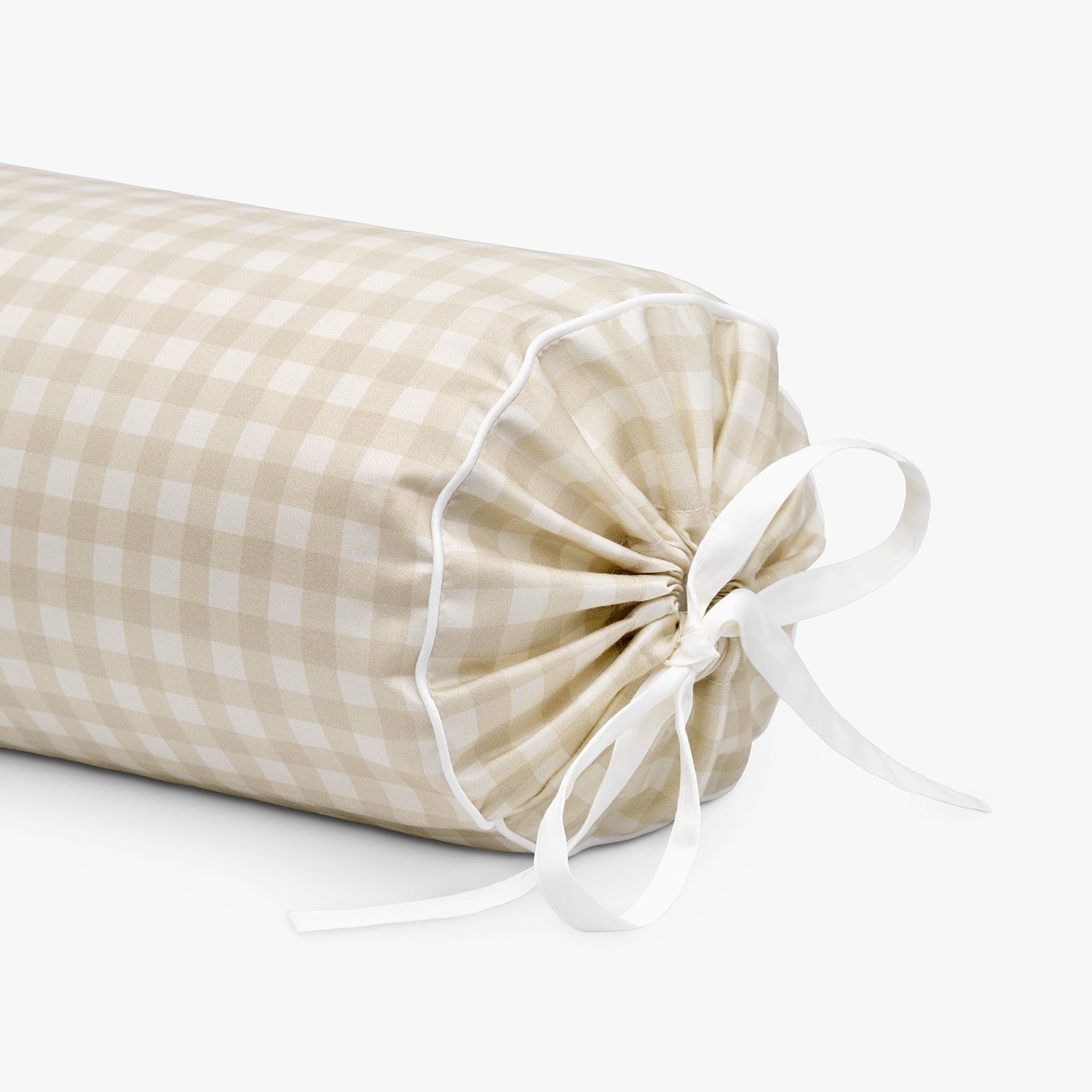 Picnic Gingham Bolster Pillow - Beige