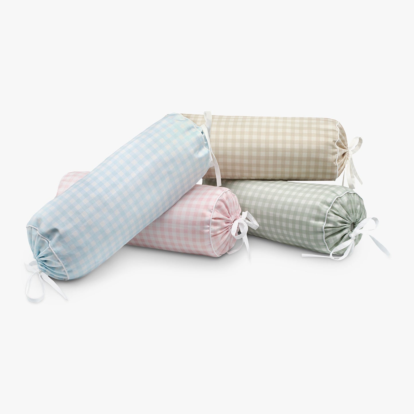 Picnic Gingham Bolster Pillow - Blue