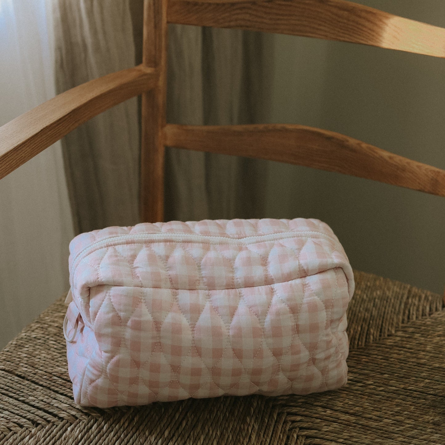 Toiletry Pouch - Pink Gingham