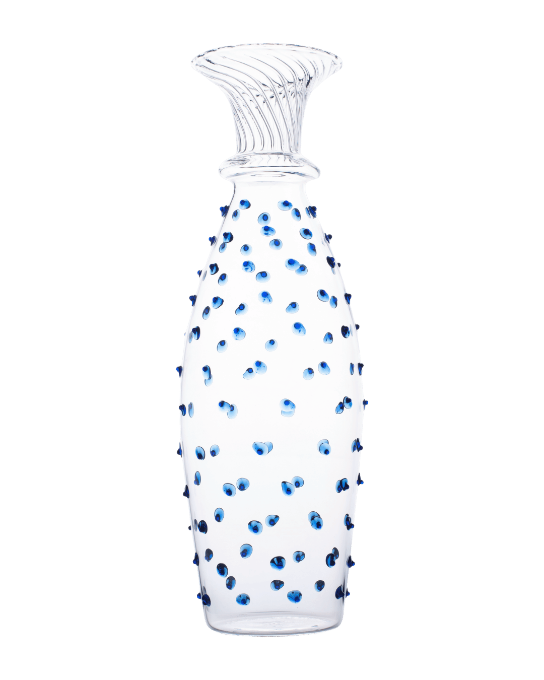 Blue Pom Glass Carafe