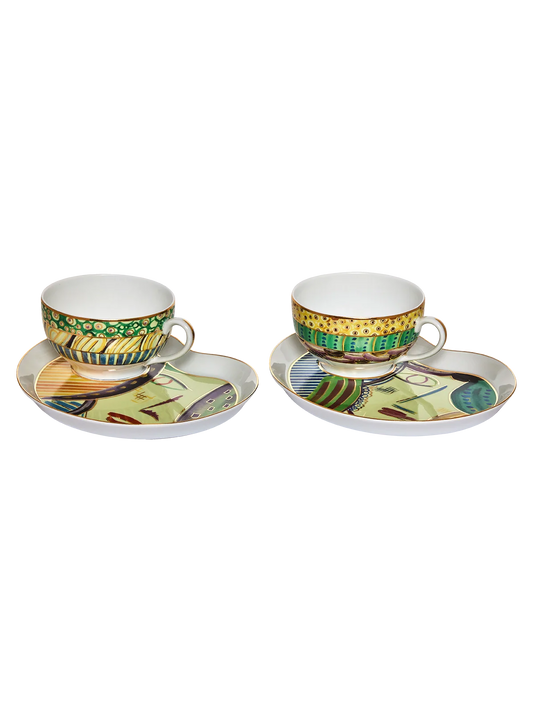 Tea Cup and Petit Four Portrait (set of 2)