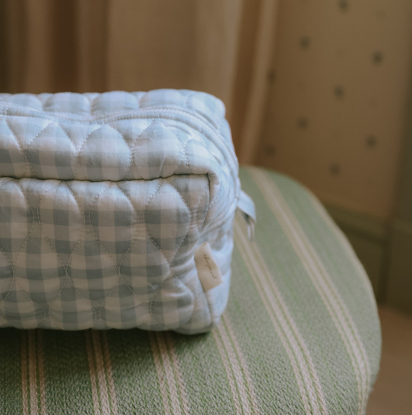 Toiletry Pouch - Blue Gingham