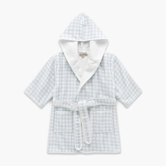 Picnic Gingham Bathrobe - Blue