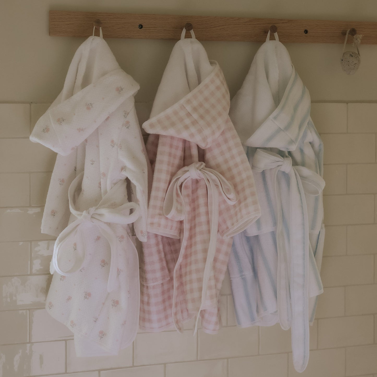 Picnic Gingham Bathrobe - Pink