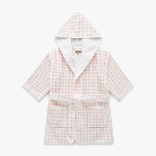 Picnic Gingham Bathrobe - Pink