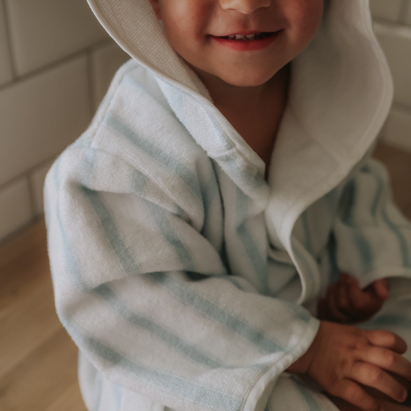 Seaside Stripes Bathrobe - Ocean