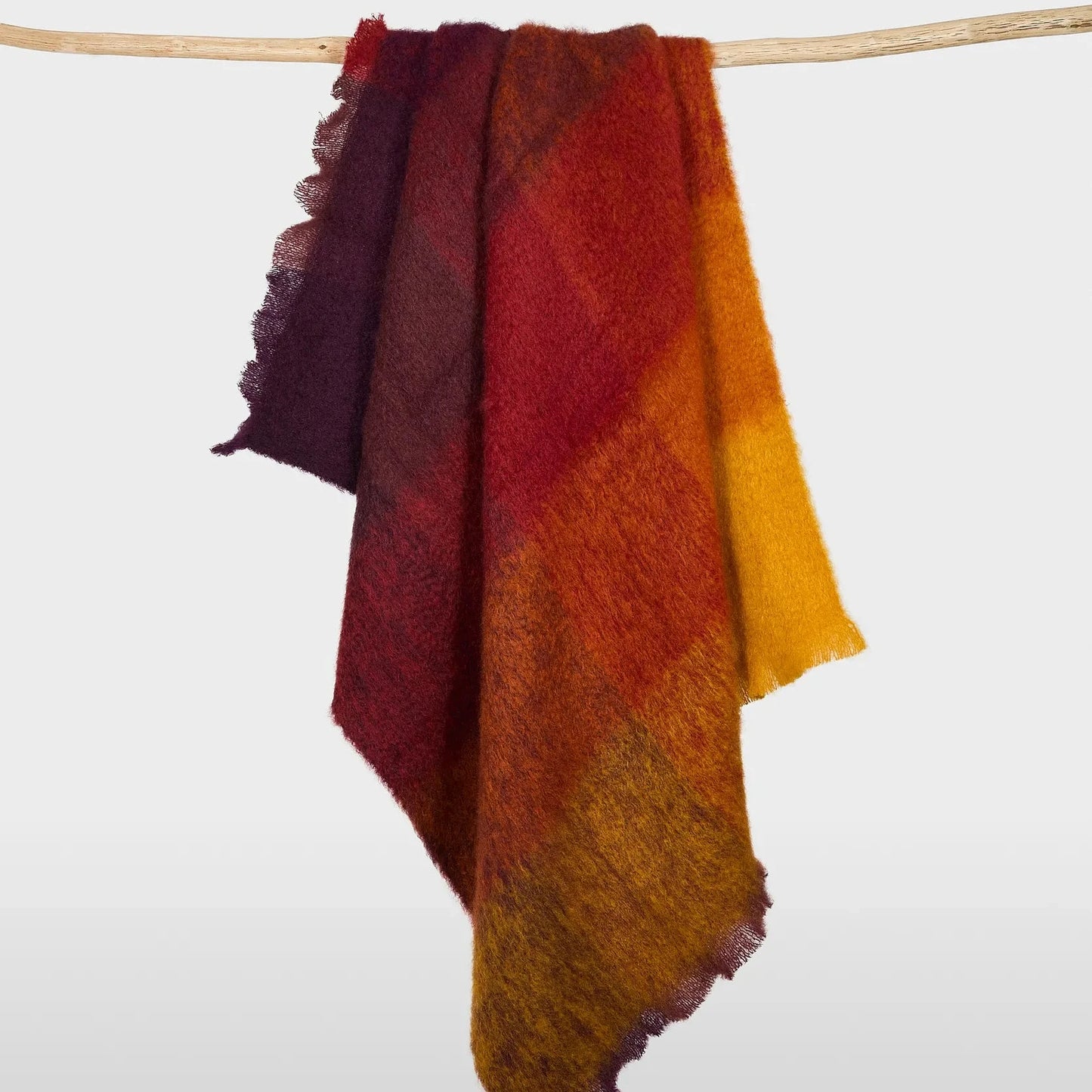Mantas Ezcaray Mohair Cuadros Blanket (4024)