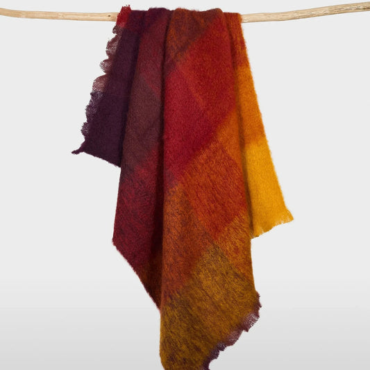 Mantas Ezcaray Mohair Cuadros Blanket (4024)