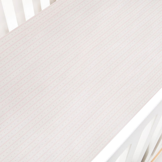 Petal Scallops Crib Sheet - Pink